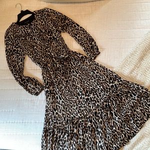 Banana Republic leopard print maxi dress